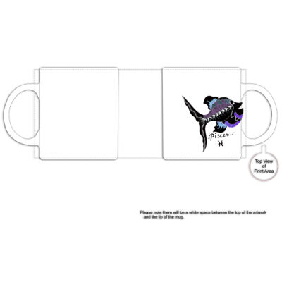 Pisces apparel-Black Rim Ceramic Mug HARRY  Thumbnail