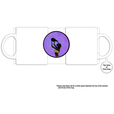 Aquarius-Black Rim Ceramic Mug HARRY Thumbnail