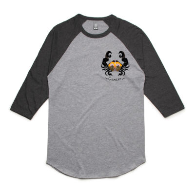 Cancer - 3/4 Raglan Tee Unisex Thumbnail
