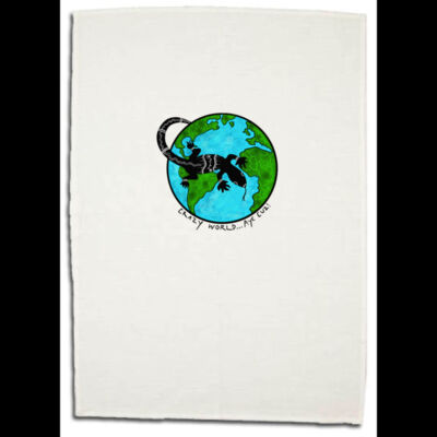 Crazy world - Boutique Linen Cotton Tea Towel (Best Seller) Thumbnail